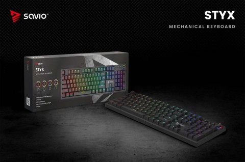 Savio Klawiatura mechaniczna STYX Outemu Red Hot Swap RGB