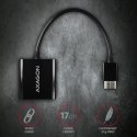 AXAGON RVH-VGAN Adapter aktywny HDMI -> VGA FullHD, wyjście audio, micro USB złącze zasilania