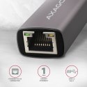 AXAGON ADE-TRC Karta sieciowa Gigabit Ethernet adapter, USB-C 3.2 Gen 1, instalacja automatyczna, metalowy, tytanowa szarość