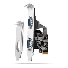 AXAGON PCEA-S2N Kontroler PCIe 2x port szeregowy RS232 250 Kbps, w zestawie SP & LP