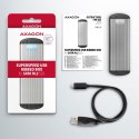 AXAGON EEM2-SA Obudowa zewnętrzna aluminiowa bezśrubowa USB 3.2 GEN 1 M.2 SATA SSD