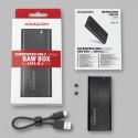 AXAGON EEM2-SBC Obudowa zewnętrzna aluminiowa bezśrubowa USB-C 3.2 GEN 2 M.2 SATA SSD