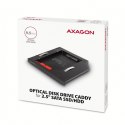 AXAGON RSS-CD09 Ramka na 2,5" SSD-HDD do gniazda DVD, 9.5mm LED aluminium