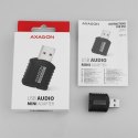 AXAGON ADA-10 Zewnętrzna karta dzwiękowa MINI, USB 2.0, 48kHz/16-bit stereo, USB-A