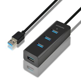 AXAGON HUE-S2BL Hub 4-portowy USB 3.2 Gen 1 charging hub, 1.2m kabel, microUSB dodatkowe zasilanie