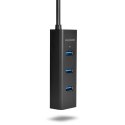 AXAGON HUE-S2B Hub 4-portowy USB 3.2 Gen 1 charging hub, 30cm kabel, microUSB dodatkowe zasilanie