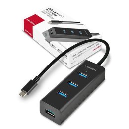 AXAGON HUE-S2C Hub 4-portowy USB 3.2 Gen 1 charging hub, 40cm USB-C kabel, microUSB dodatkowe zasilanie