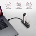 AXAGON HUE-M1C Hub 4-portowy Mini metalowy USB 3.2 Gen 1, 20cm USB-C kabel