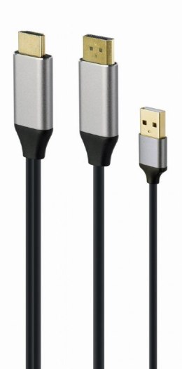 Gembird Adapter HDMI do DP 4K M 60Hz USB-A powered