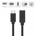 Unitek Przedłużacz USB-C 3.1 GEN 2; 4K; PD 100W; 0,5m; M/F; C14086BK