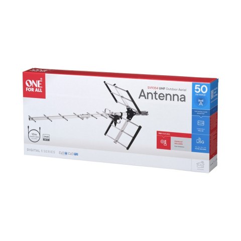 RTV One For All Antena Outdoor SV 9354 ANTENNA with 23 dB amplifier, up to 50 km from the transmitter / ONE FOR ALL - SV9354