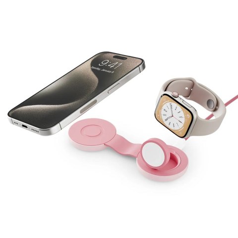 Twelve South ButterFly SE - ładowarka bezprzewodowa Qi2 do dwóch urządzeń kompatybilna z MagSafe, kabel USB-C w zestawie (pink)