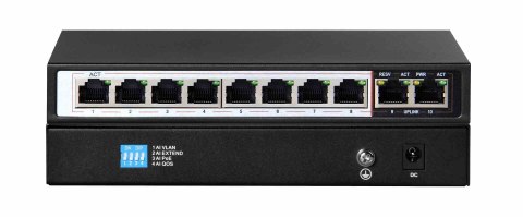 Extralink Switch PoE CERES 8x 100Mb/s PoE/PoE+, 2x RJ45 Uplink 100Mb/s, 96W