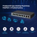 Extralink Switch PoE CERES 8x 100Mb/s PoE/PoE+, 2x RJ45 Uplink 100Mb/s, 96W