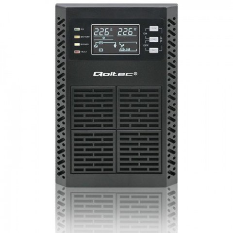 UPS Qoltec 52281 2kVA 2000W (Podwójnej konwersji (online)) 3xgniazdo sieciowe