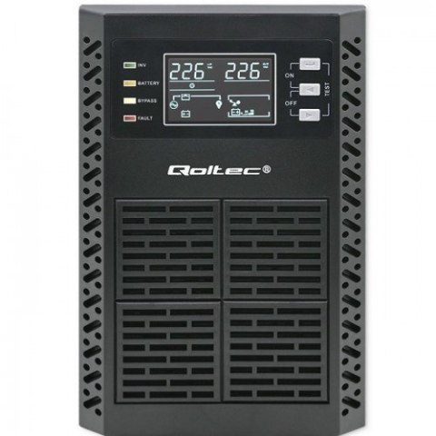 UPS Qoltec 52281 2kVA 2000W (Podwójnej konwersji (online)) 3xgniazdo sieciowe