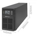 UPS Qoltec 52281 2kVA 2000W (Podwójnej konwersji (online)) 3xgniazdo sieciowe