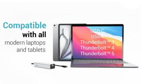 I-tec HUB USB-C Charging Metal 5 port with USB-C video 8K + Power Delivery 85W