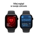 Apple Watch Series 11 GPS koperta 42 mm z aluminium w kolorze onyksu, pasek sportowy w kolorze czarnym - rozmiar S/M