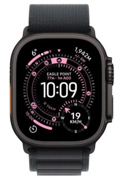 Apple Watch Ultra 3 GPS + Cellular, koperta 49 mm z tytanu w kolorze czarnym, opaska Alpine w kolorze czarnym - rozmiar L