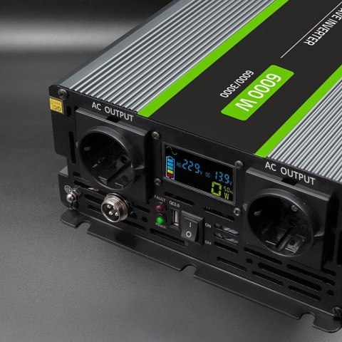 Przetwornica napięcia Monolith 3000W 6000W 24V na 230V Czysty Sinus LCD