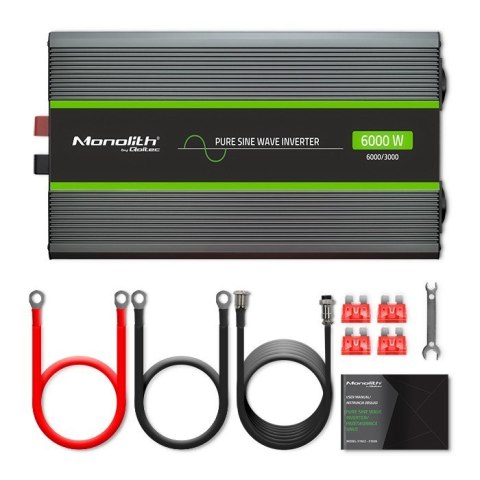 Przetwornica napięcia Monolith 3000W 6000W 24V na 230V Czysty Sinus LCD