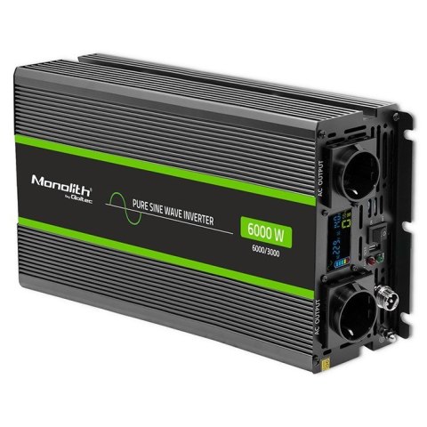 Przetwornica napięcia Monolith 3000W 6000W 24V na 230V Czysty Sinus LCD