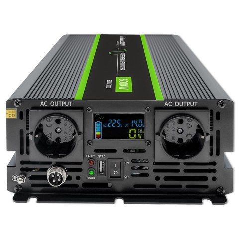 Przetwornica napięcia Monolith 3000W 6000W 24V na 230V Czysty Sinus LCD