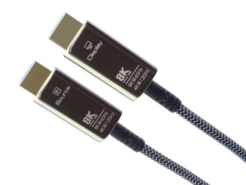 Kabel HDMI PremiumCord Ultra High Speed 2.1 światłowodowy 8K@60Hz, pozłacany 10m