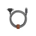 Kabel Native Union Belt Cable Duo Pro 240W USB-C - USB-C / lightning, 2,4 m (zebra)