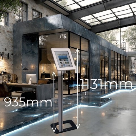 Maclean Stojak, uchwyt reklamowy do tabletu, podłogowy z blokadą MC-645 , 9.7-10.1 cali, uniwersalny