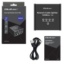 Qoltec Rozdzielacz splitter Ethernet mini SWITCH 1x4 RJ45 | 1000Mb/s | USB-C | Aluminium