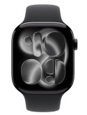 Apple Watch Series 11 GPS+Cellular koperta 42 mm z aluminium w kolorze onyksu, pasek sportowy w kolorze czarnym - rozmiar S/M