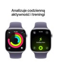 Apple Watch Series 11 GPS koperta 42 mm z aluminium w kolorze srebrnym, pasek sportowy w kolorze mlecznego fioletu - rozmiar M/L