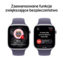 Apple Watch Series 11 GPS koperta 42 mm z aluminium w kolorze srebrnym, pasek sportowy w kolorze mlecznego fioletu - rozmiar M/L