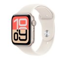Apple Watch SE 3 GPS+Cellular koperta 40 mm z aluminium w kolorze księżycowej poświaty, pasek sportowy w kolorze księżycowej poświaty 