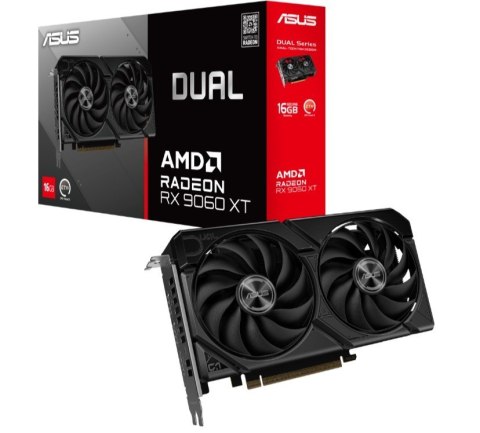 Asus Karta graficzna Dual Radeon RX 9060 XT 16GB GDDR6 DUAL-RX9060XT-16G