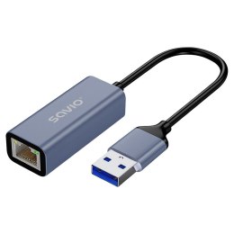 Savio Adapter USB-A do RJ-45 Gigabit Ethernet AK-83