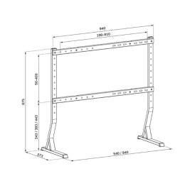 Neomounts Stojak pod TV DS45-430BL18 STAND LCD 45-90 200X800