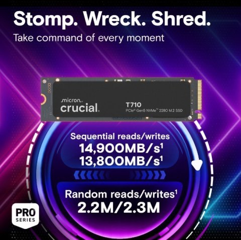 Crucial Dysk SSD T710 4TB M.2 NVMe 2280 PCIe 5.0 14500/13800 radiator