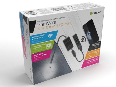 TRACER KAMERA ENDOSKOPOWA HARDWIRE 5M 8MM LED WIFI