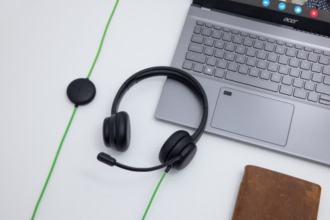 Konferencyjny zestaw słuchawkowy Acer z mikrofonem, USB typu A, Czarny