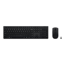 Klawiatura i mysz bezprzewodowa Lenovo 4X31R64357 RF Wireless + Bluetooth QWERTY Skandynawia Szary