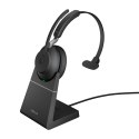 Słuchawki nauszne bezprzewodowe Jabra Evolve2 65 UC Mono USB-A + stand