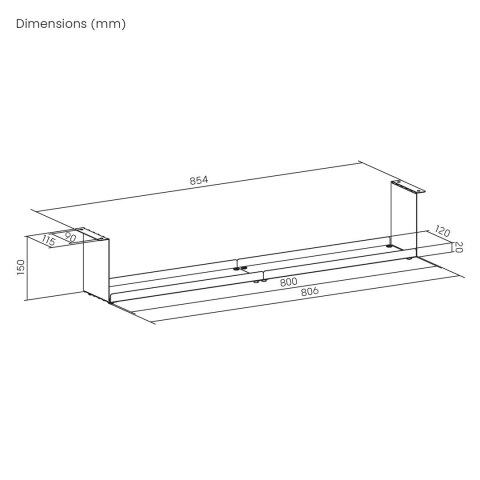 MACLEAN KOMPAKTOWY ORGANIZER PODBIURKOWY NA KABLE, MAX. OBCIĄŻENIE 5KG, BIAŁY, MC-107 W