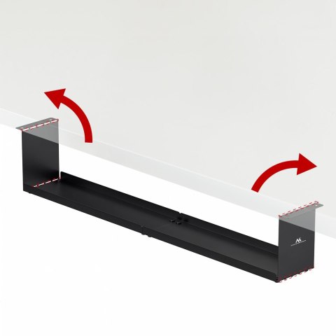 MACLEAN KOMPAKTOWY ORGANIZER PODBIURKOWY NA KABLE, MAX. OBCIĄŻENIE 5KG, CZARNY MC-107 B