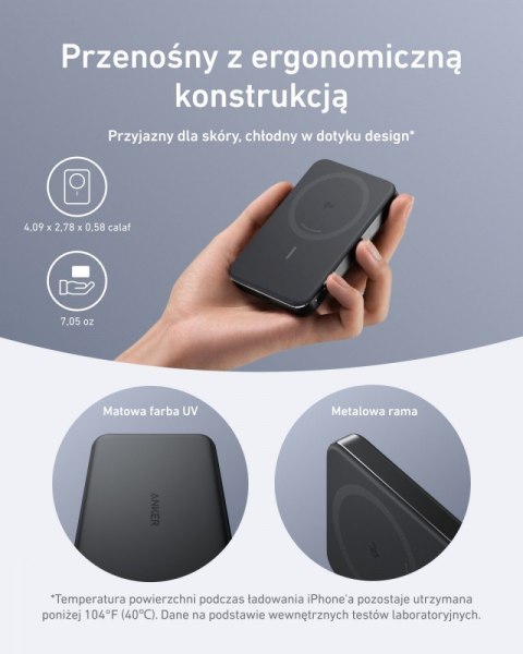 Anker Powerbank indukcyjny MagGo 10000mAh czarny