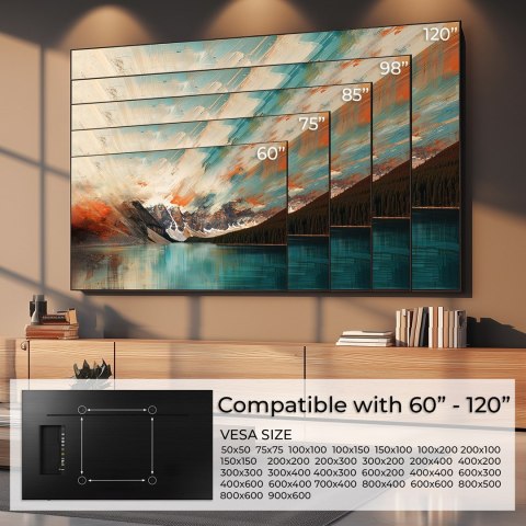 MACLEAN UCHWYT DO TV, MONITORA 120' 120KG MC-750N