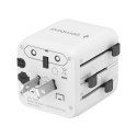 Uniwersalny adapter zasilania Gembird TPA-INT-01-W wtyk US,UK,EU,AU - gniazdo uniwersalne