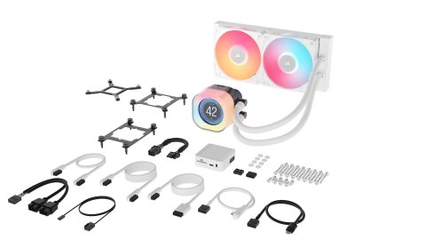 Corsair iCUE LINK TITAN 240 RX LCD Procesor Chłodnica cieczy all-in-one 12 cm Biały 1 szt.